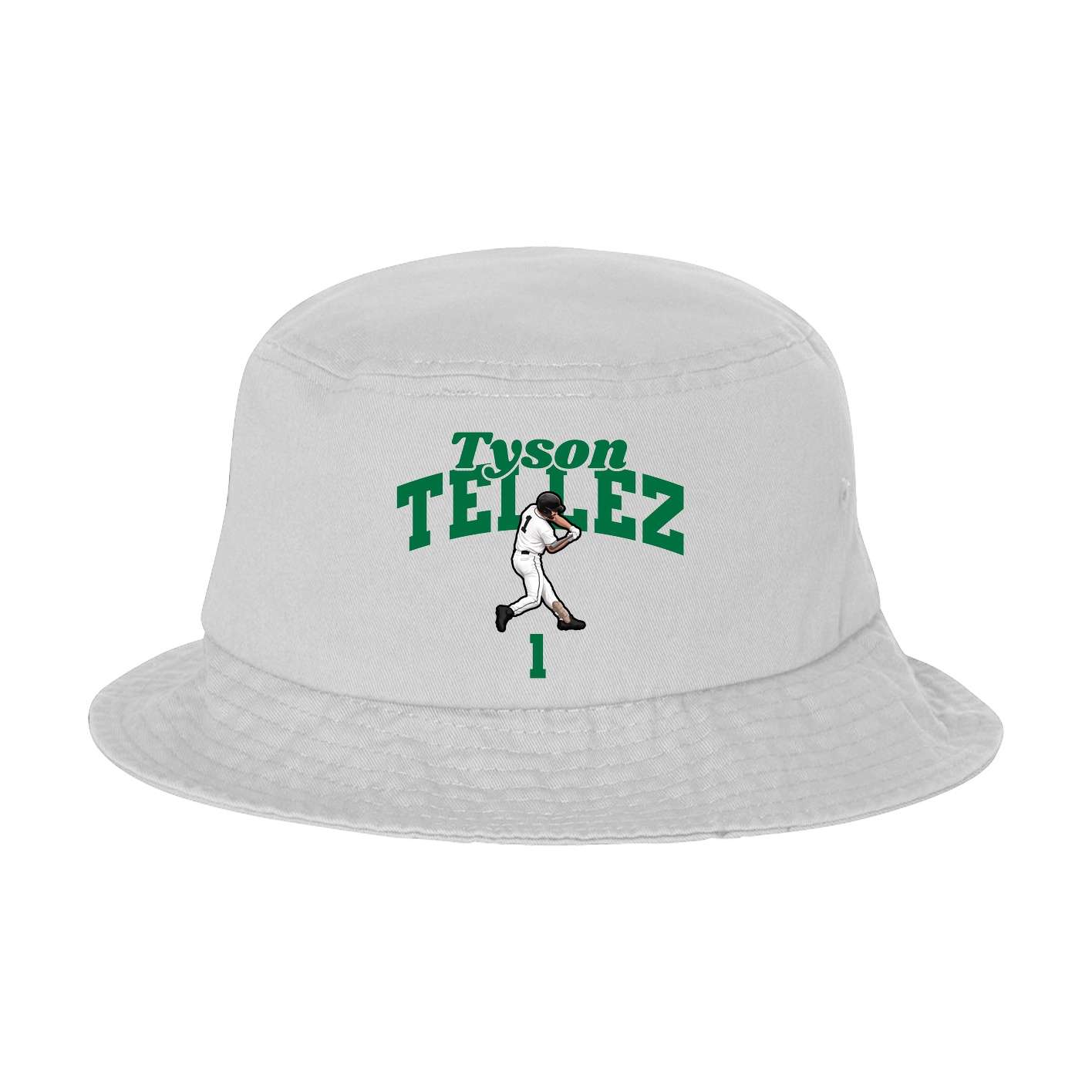 Bucket Cap — Signature Arch in White