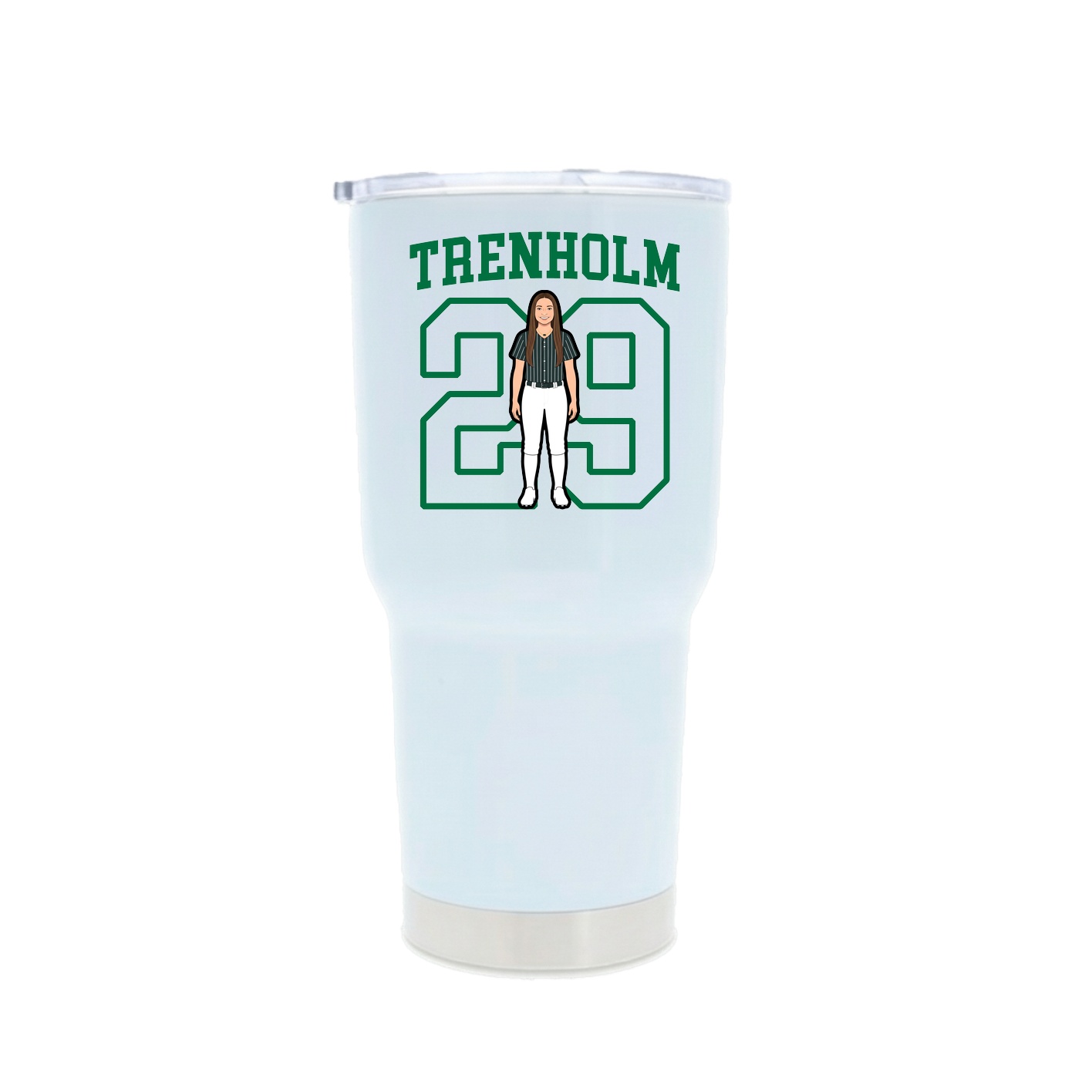 30oz Stainless Steel Tumbler — Shirsey in White