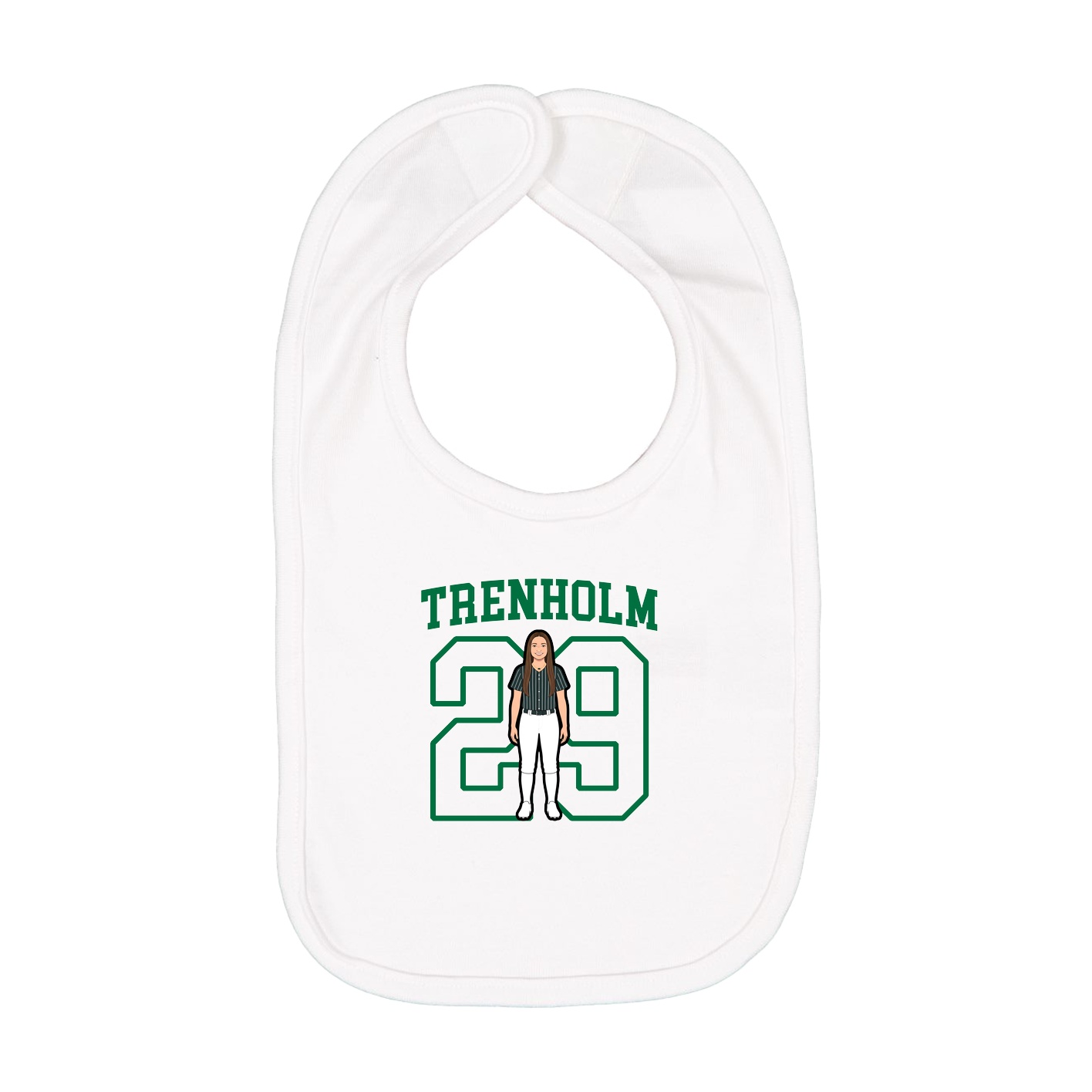 Infant Bib — Shirsey in White
