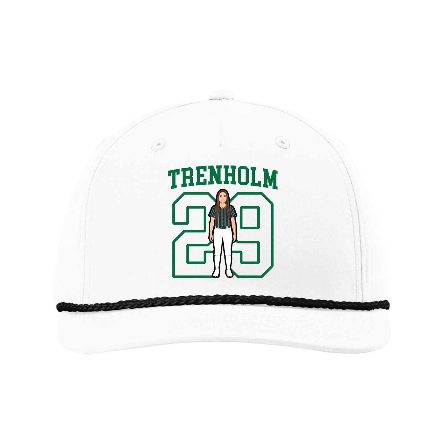 Five-Panel Classic Rope Cap — Shirsey in White