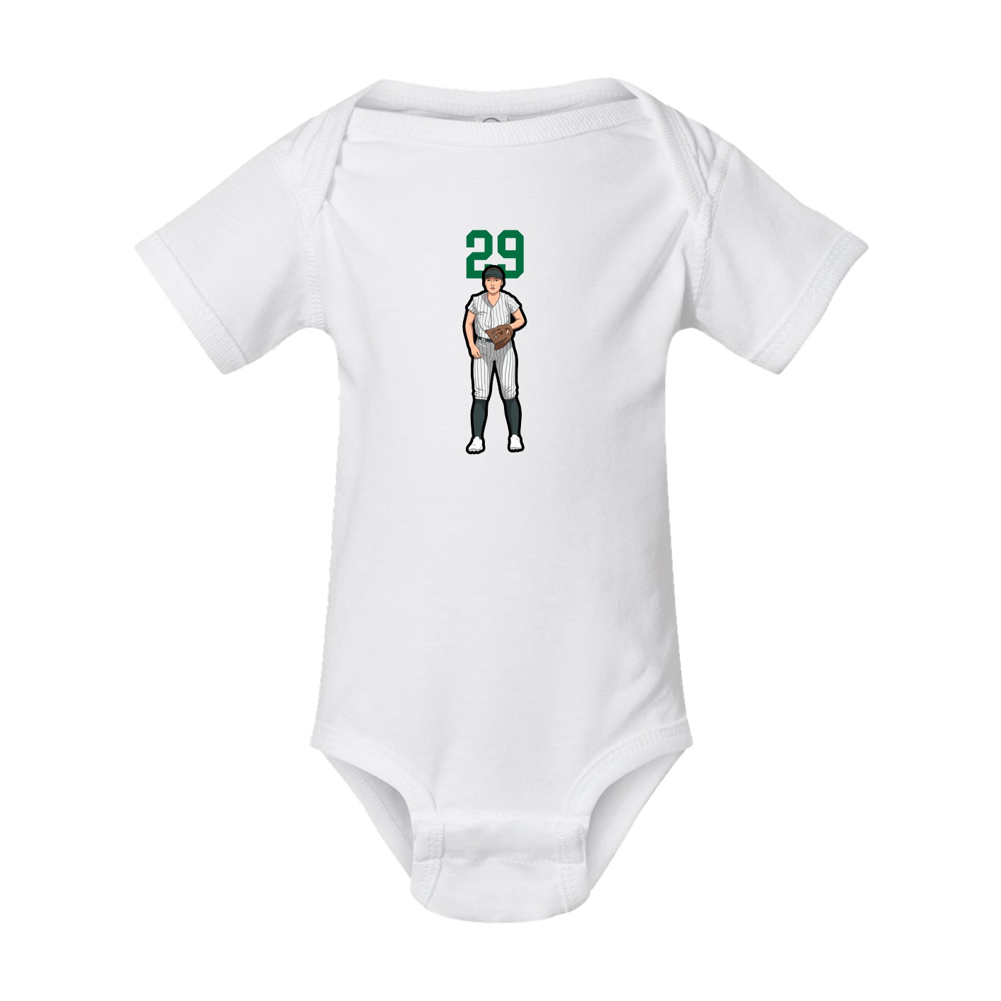 Baby Onesie — Number Top in White