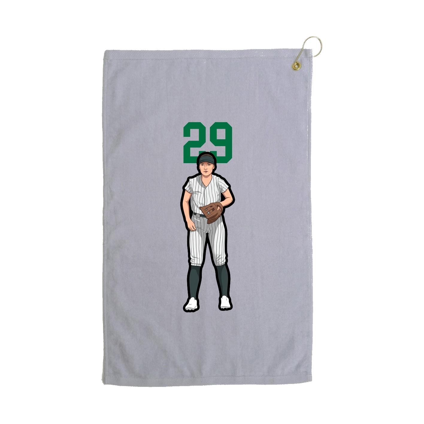 Golf Towel — Number Top in Grey