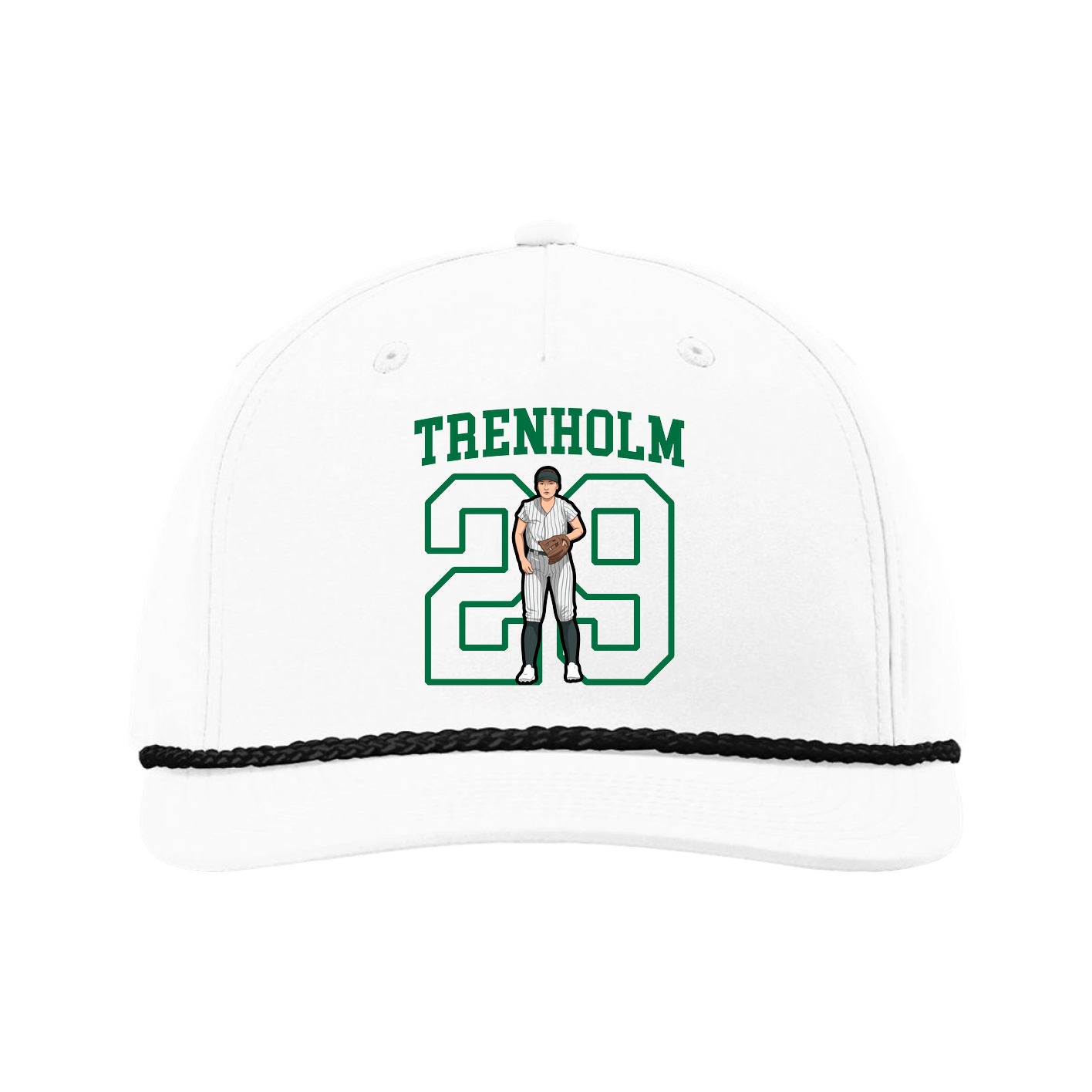 Five-Panel Classic Rope Cap — Shirsey in White