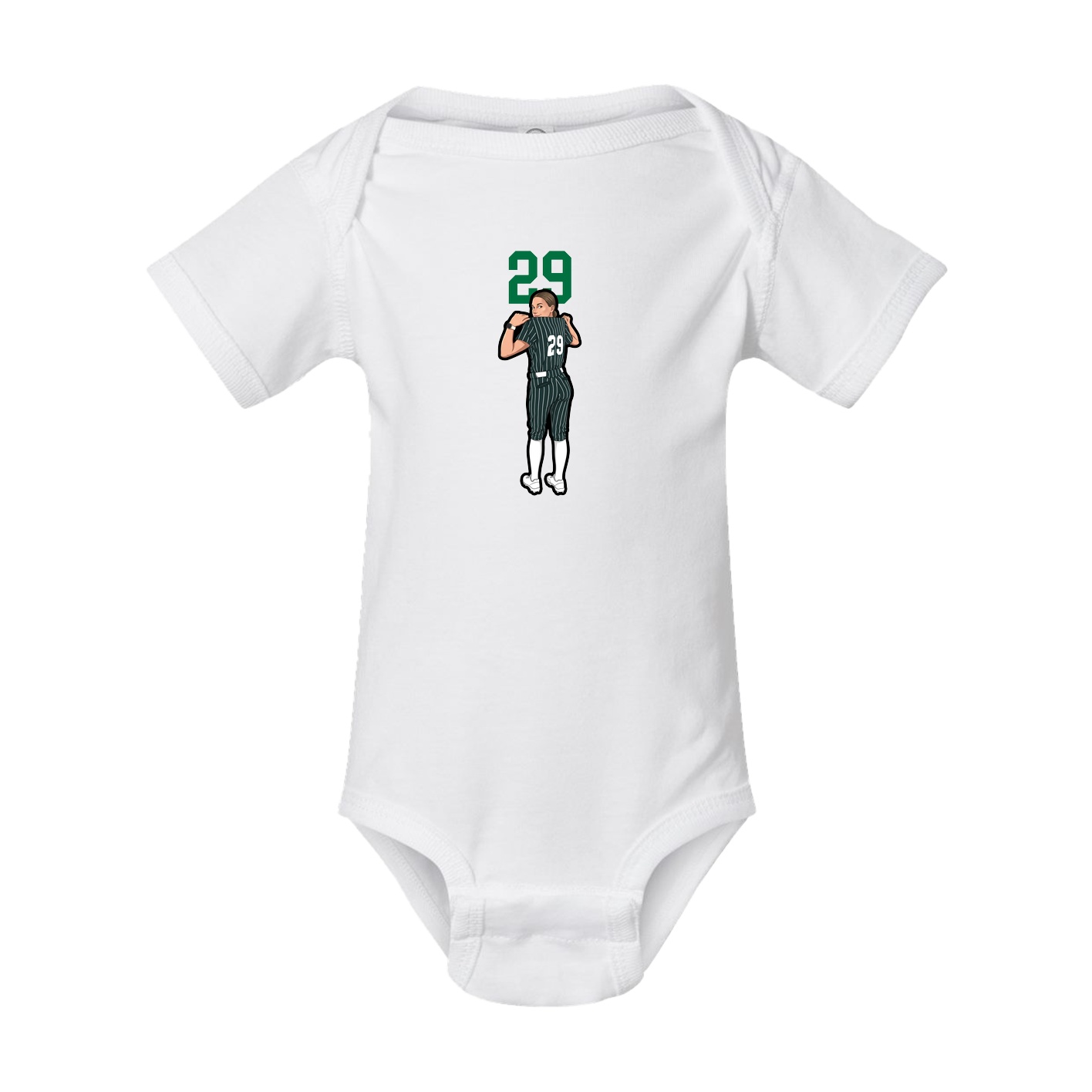 Baby Onesie — Number Top in White