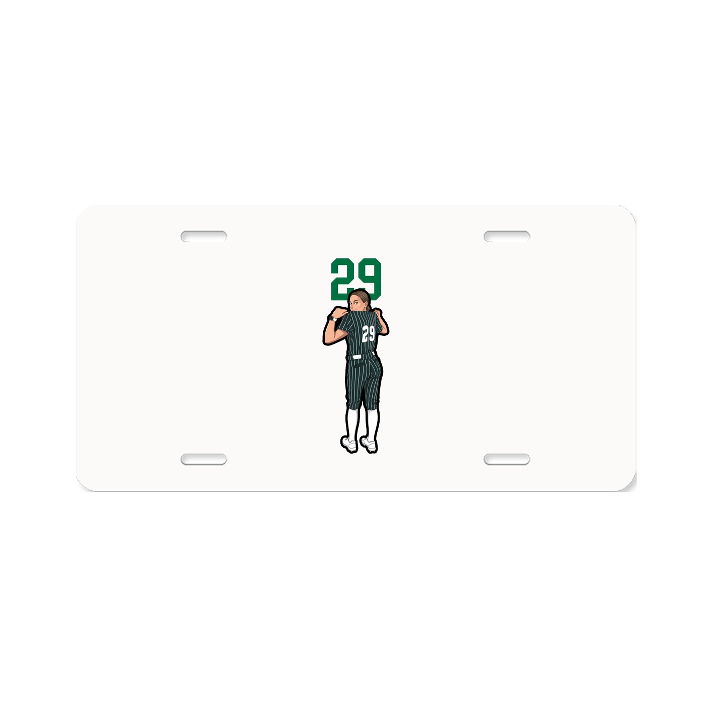 License Plate — Number Top in Classic