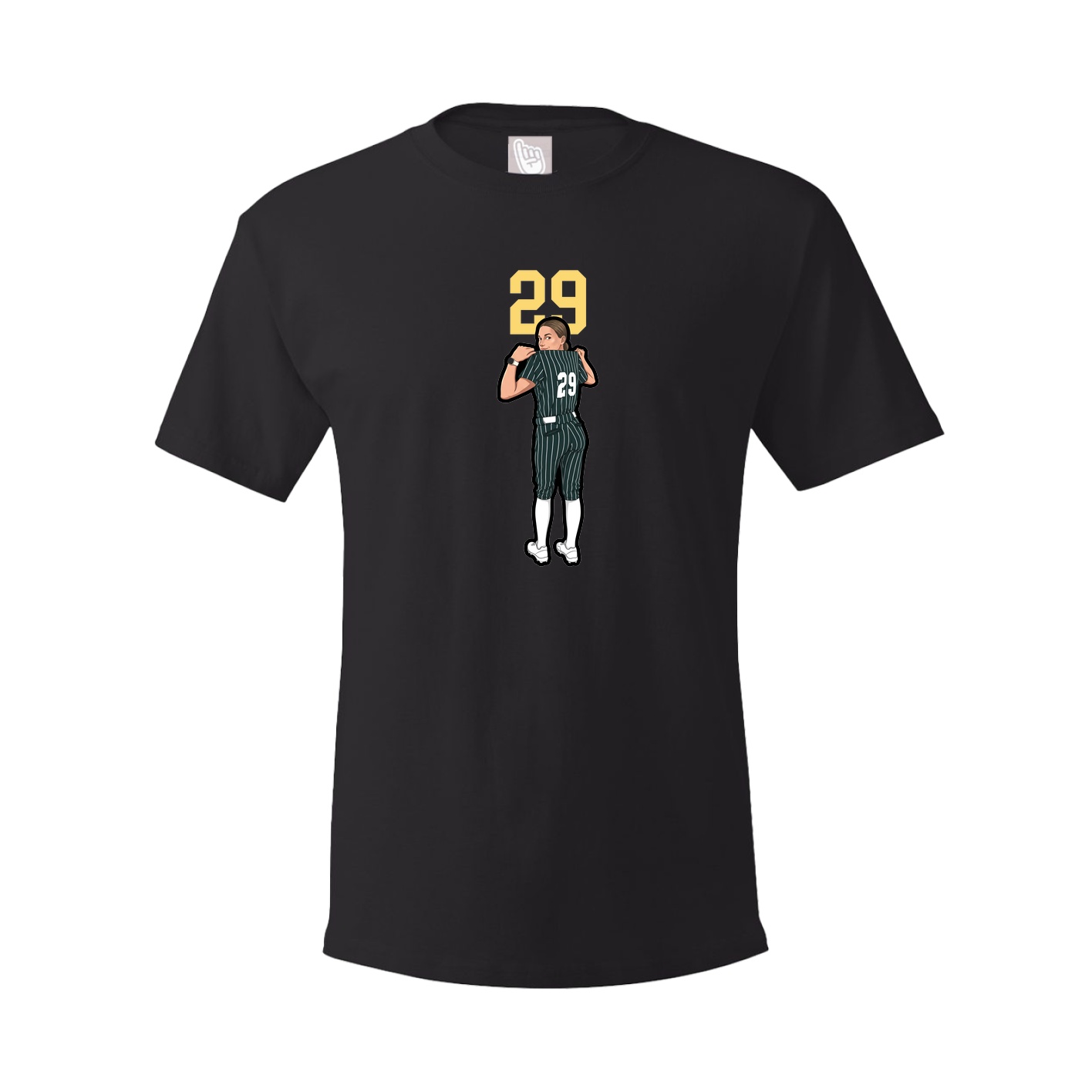 Youth Tee — Number Top in Black