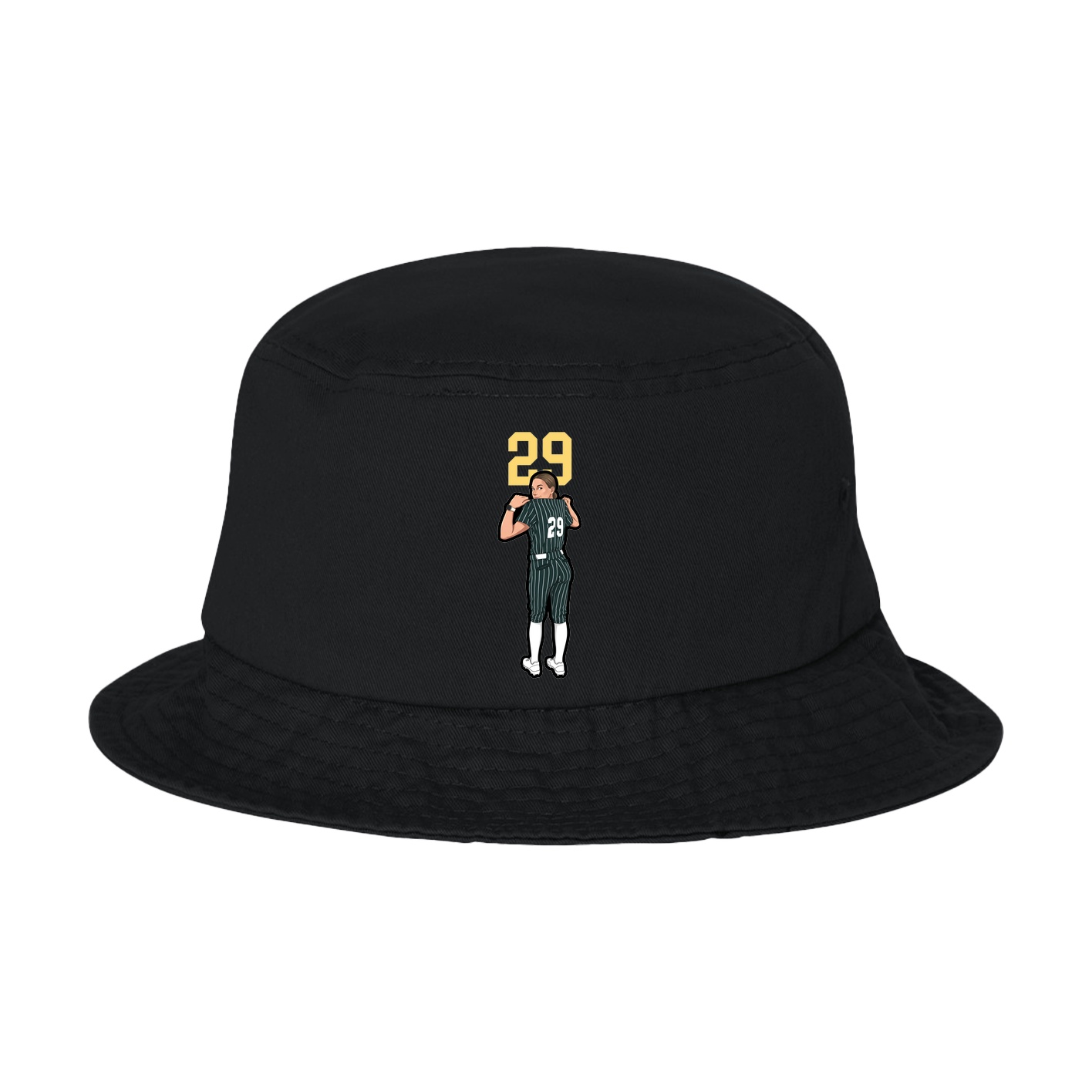 Bucket Cap — Number Top in Black