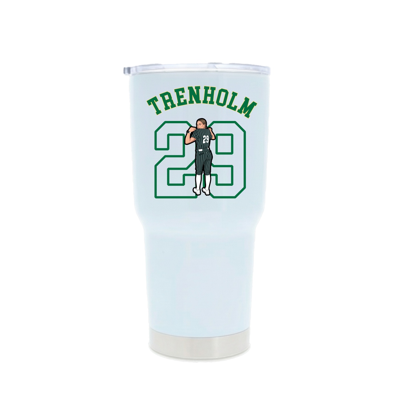 30oz Stainless Steel Tumbler — Shirsey Arch in White