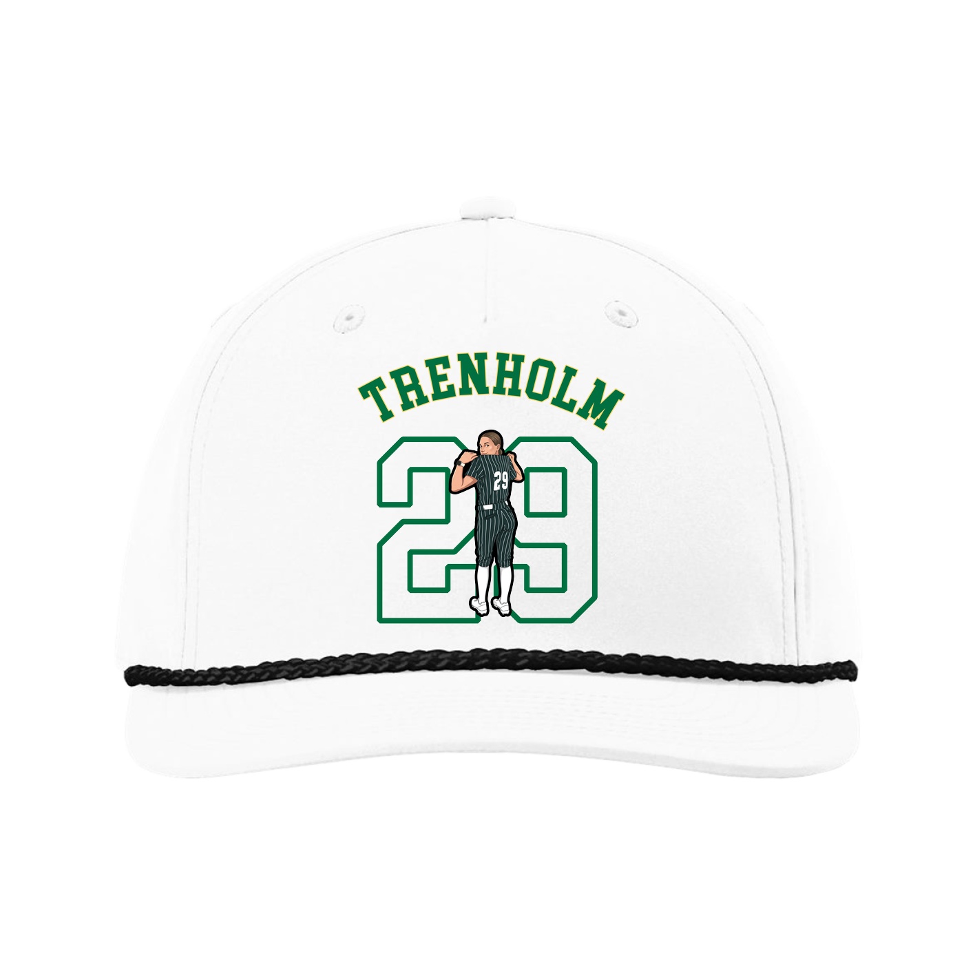 Five-Panel Classic Rope Cap — Shirsey Arch in White