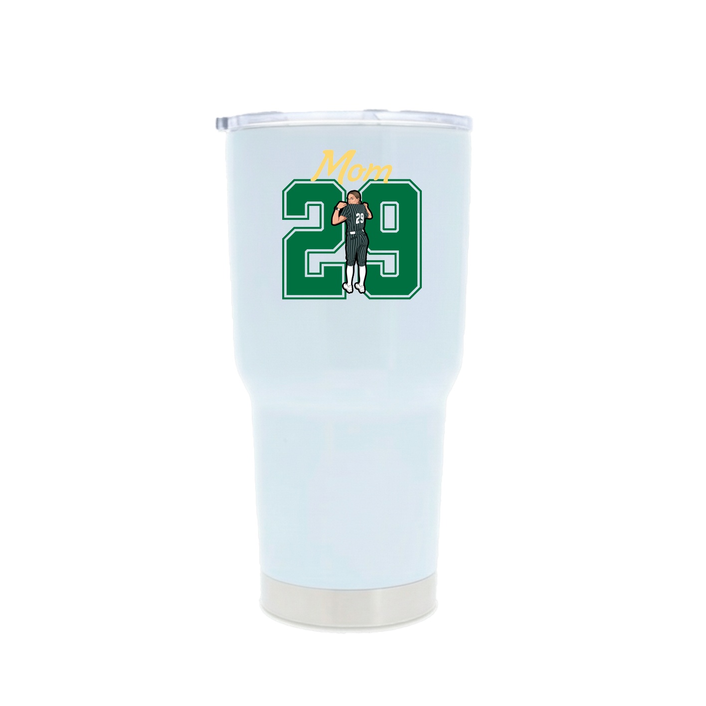 30oz Stainless Steel Tumbler — Mothers Day Shirsey in White