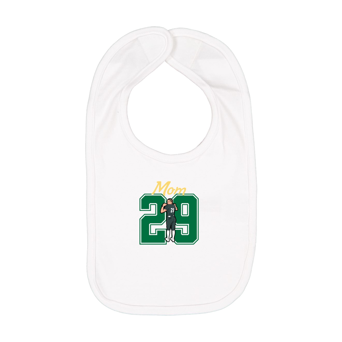 Infant Bib — Mothers Day Shirsey in White