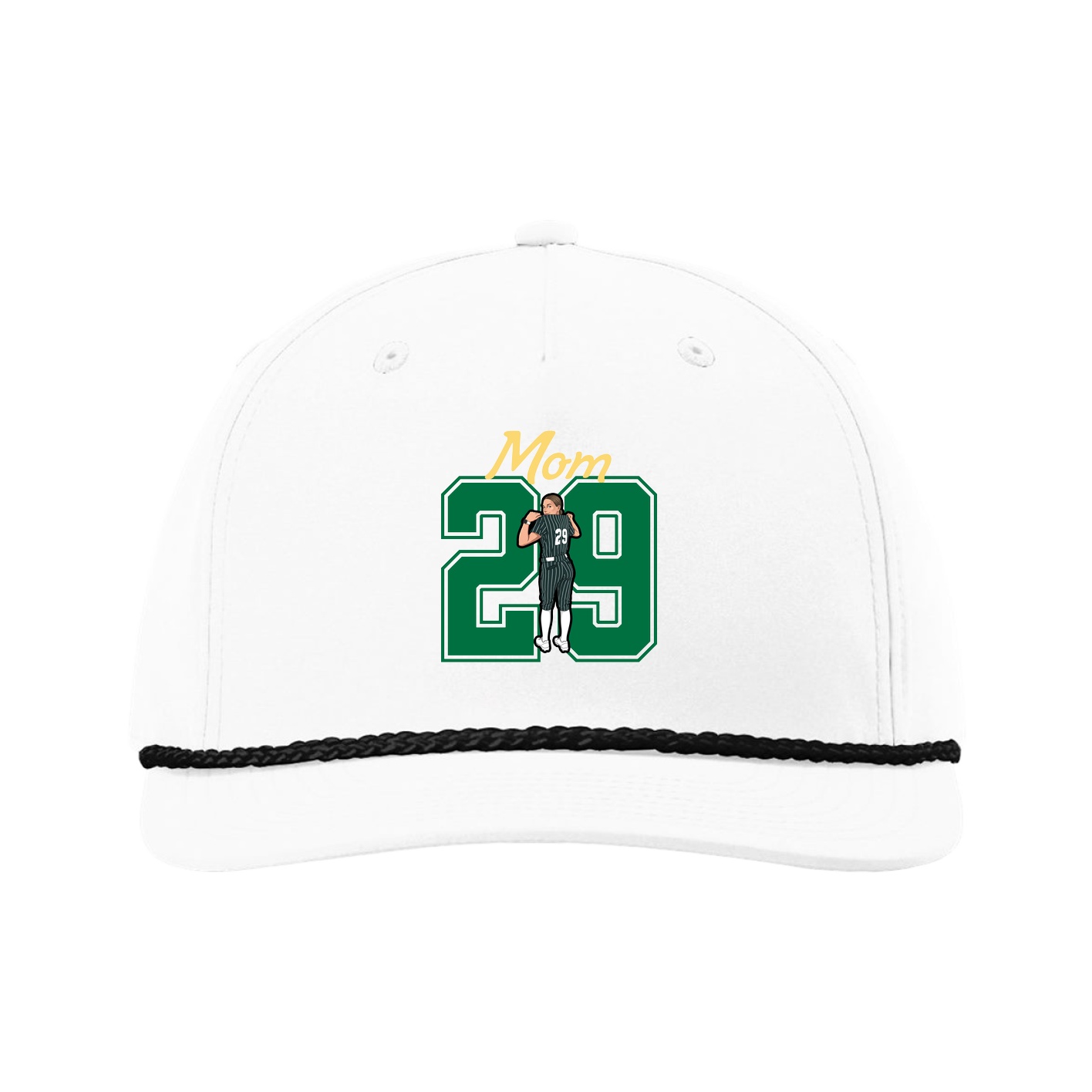 Five-Panel Classic Rope Cap — Mothers Day Shirsey in White