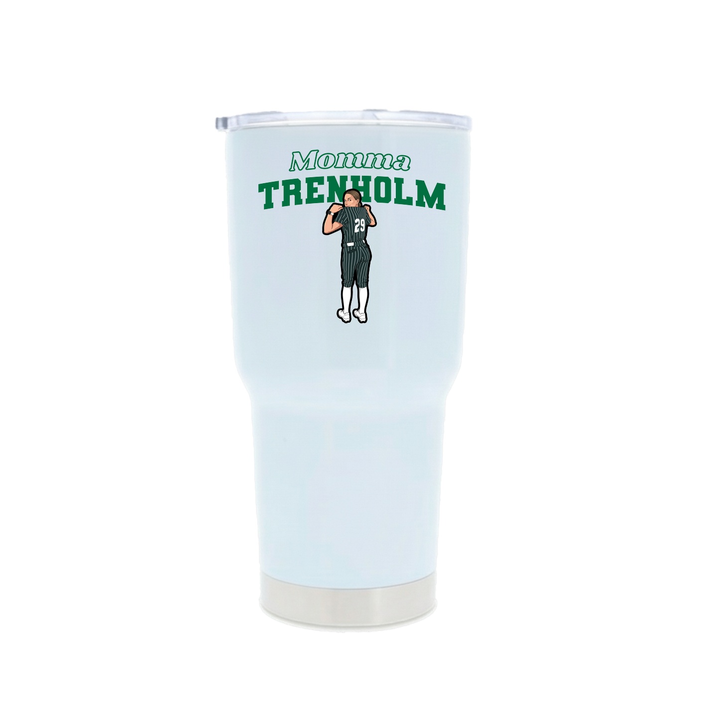 30oz Stainless Steel Tumbler — Mothers Day Block in White