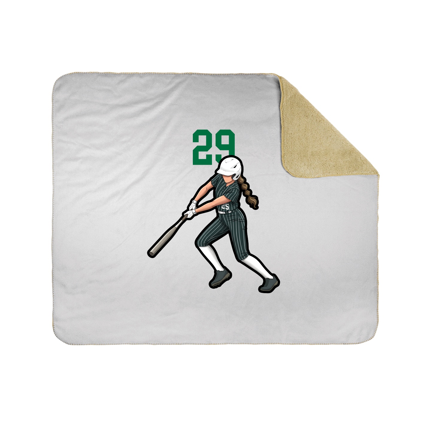 Throw Blanket — Number Top in White