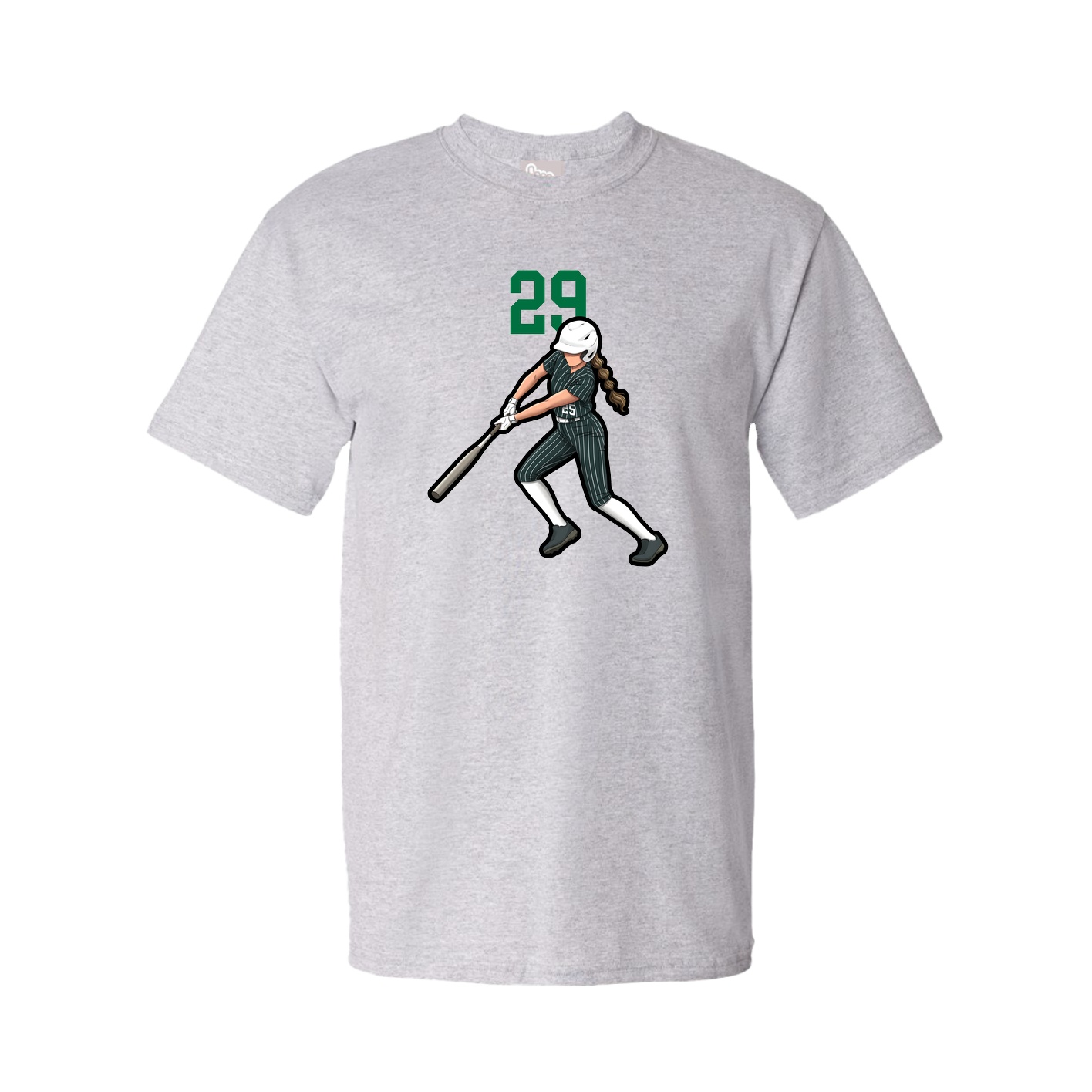 Youth Tee — Number Top in Grey