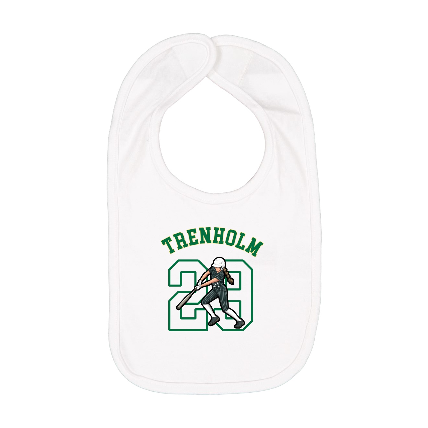 Infant Bib — Shirsey Arch in White