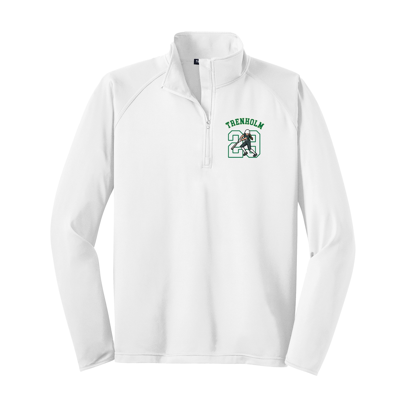 Q-Zip Pullover — Shirsey Arch in White