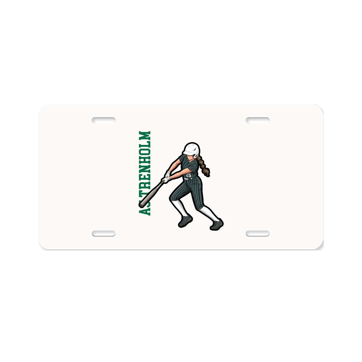 License Plate — Name Vertical in Classic