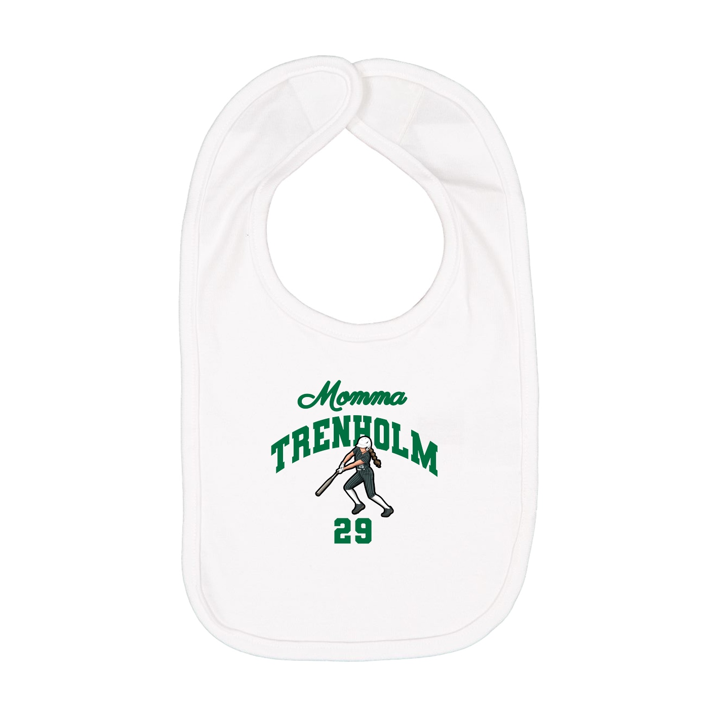 Infant Bib — Mothers Day Arch in White
