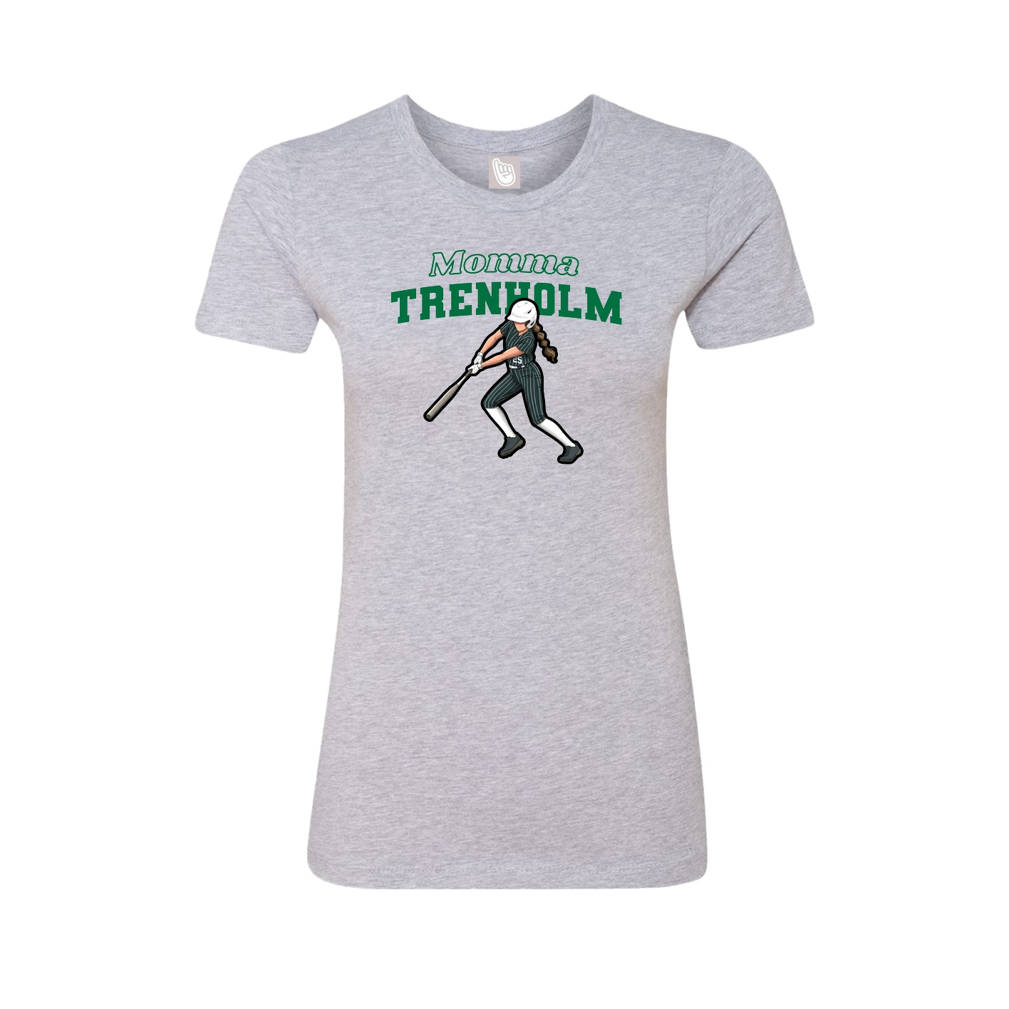 Womens Tee — Mothers Day Block in Grey