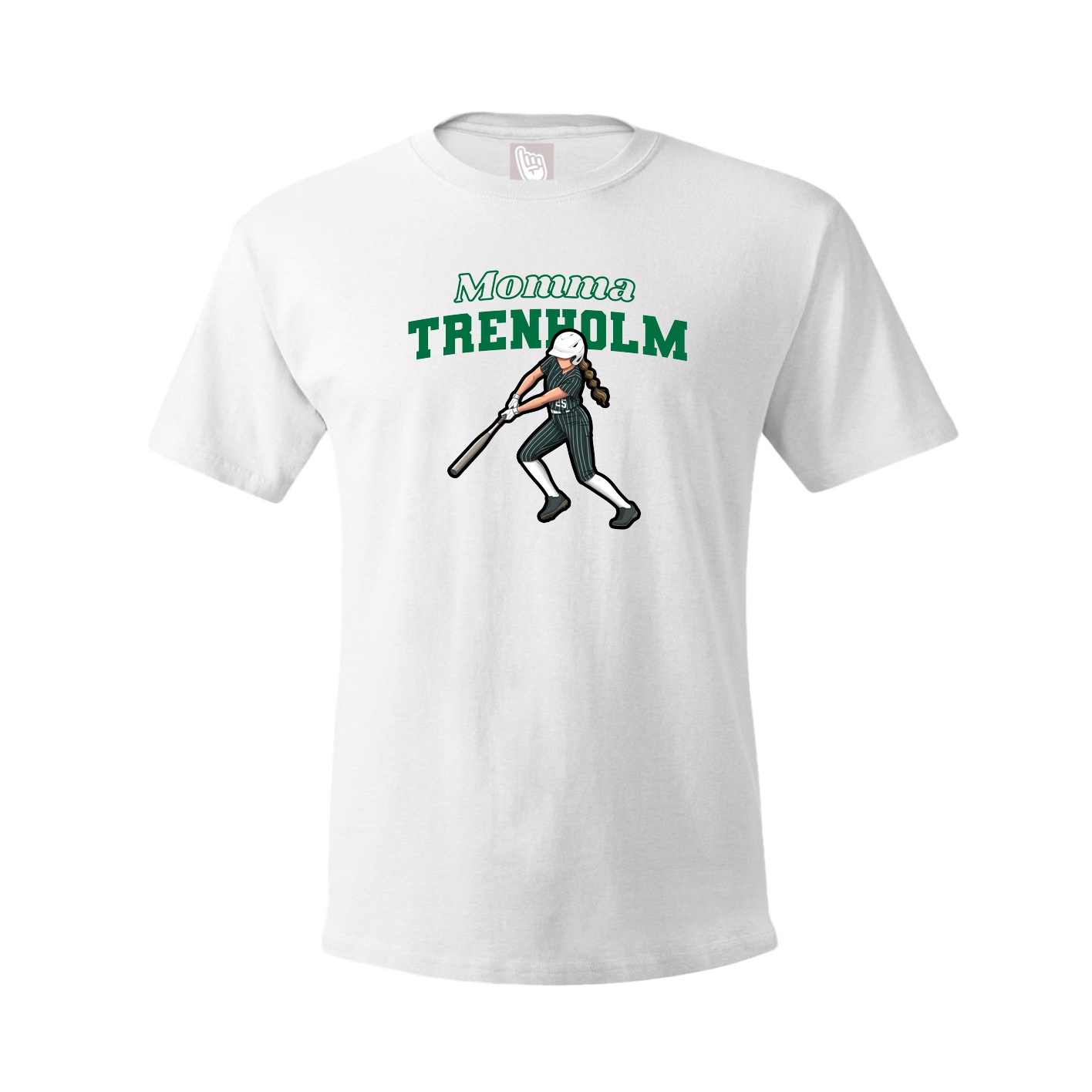 Youth Tee — Mothers Day Block in White
