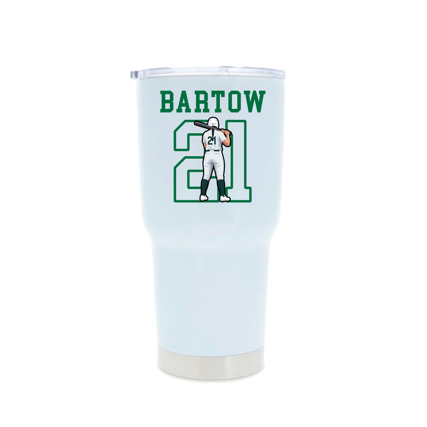 30oz Stainless Steel Tumbler — Shirsey in White