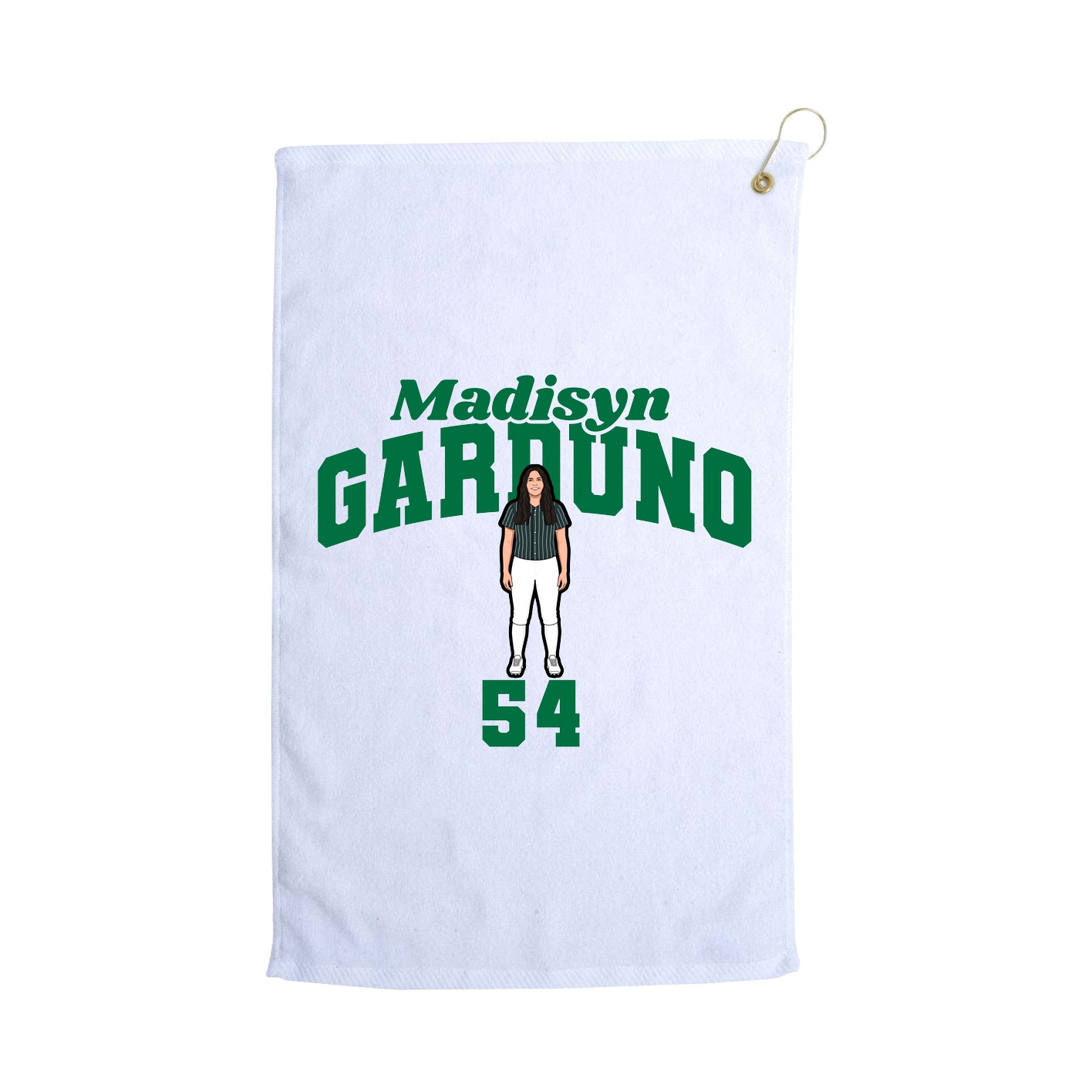Golf Towel — Signature Arch in White