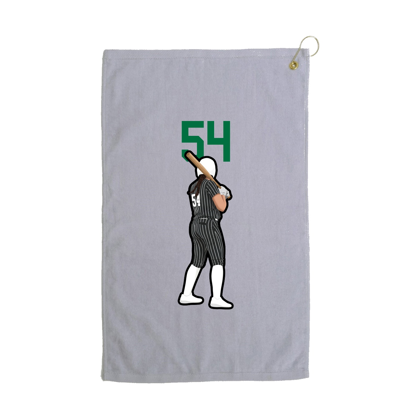 Golf Towel — Number Top in Grey