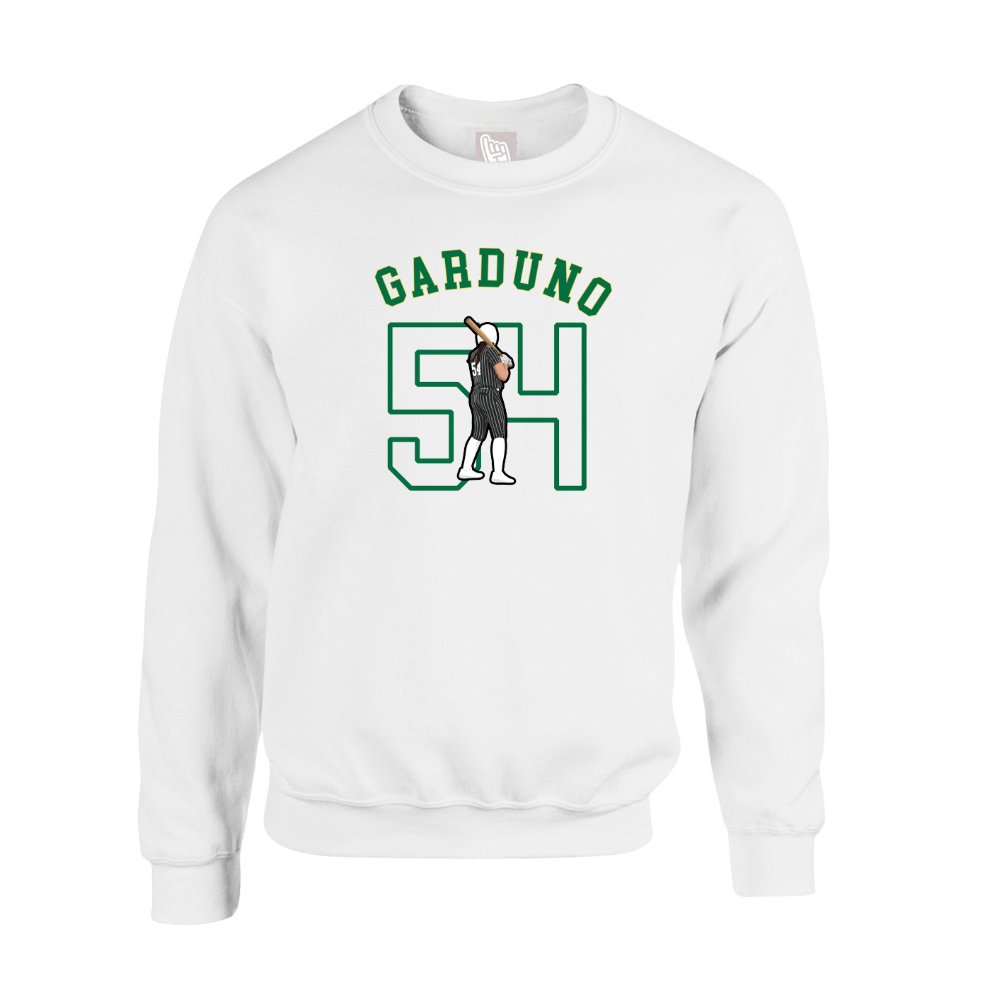 Fleece Crew — Shirsey Arch in White