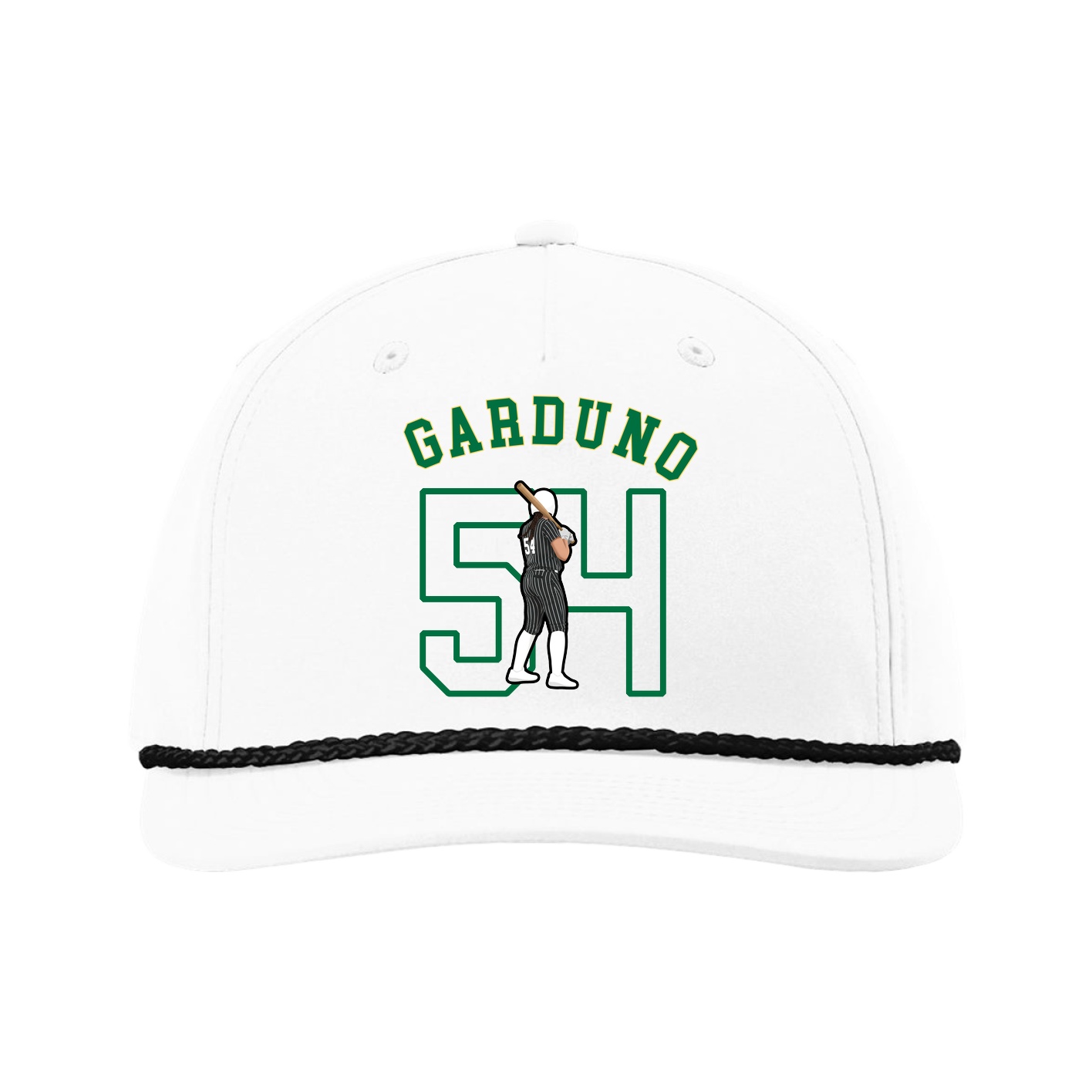 Five-Panel Classic Rope Cap — Shirsey Arch in White