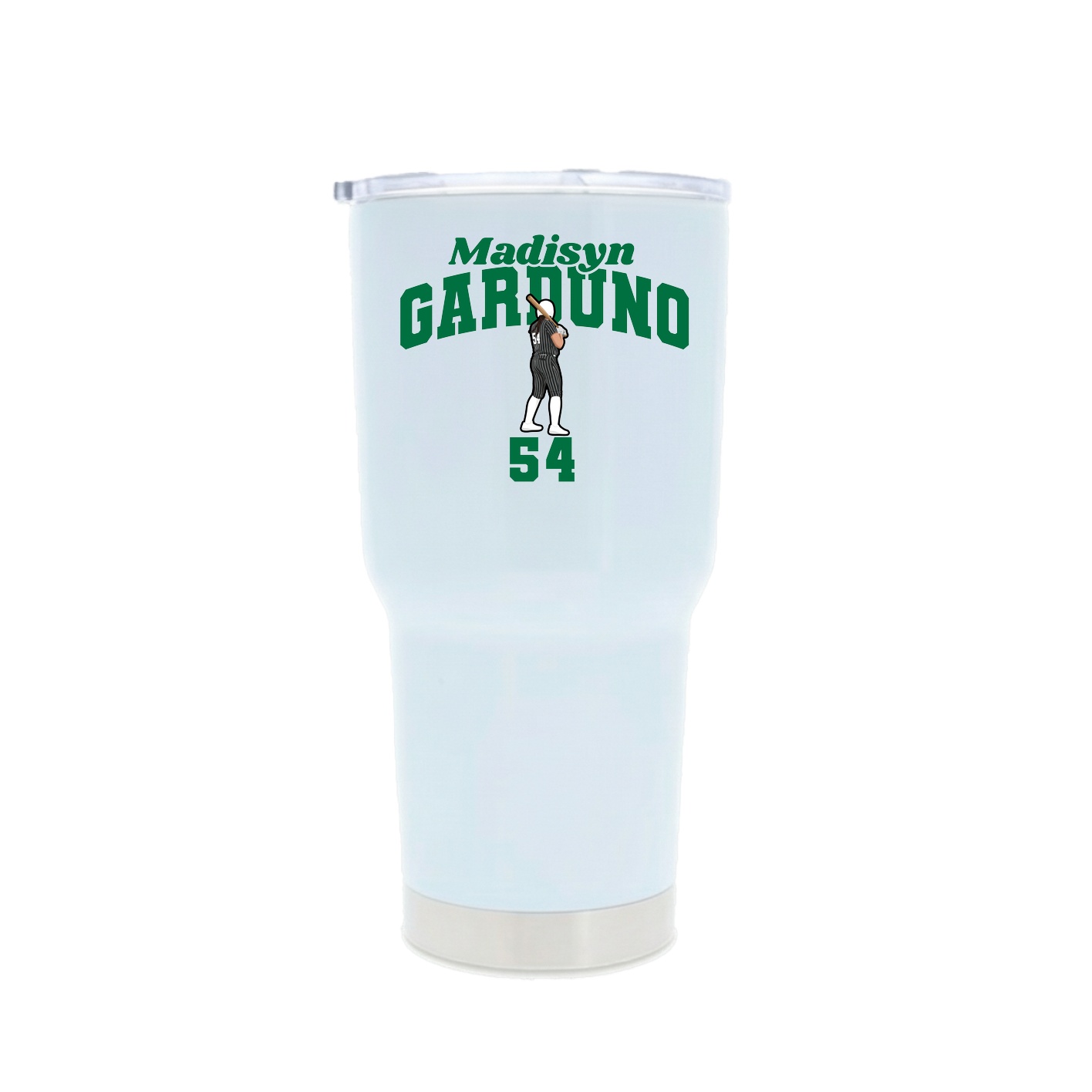 30oz Stainless Steel Tumbler — Signature Arch in White