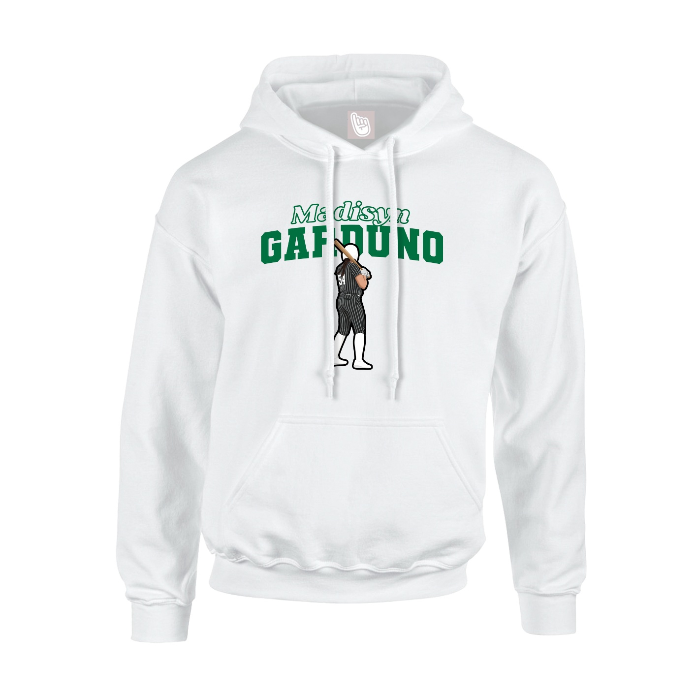 Hoodie — Name Arch in White