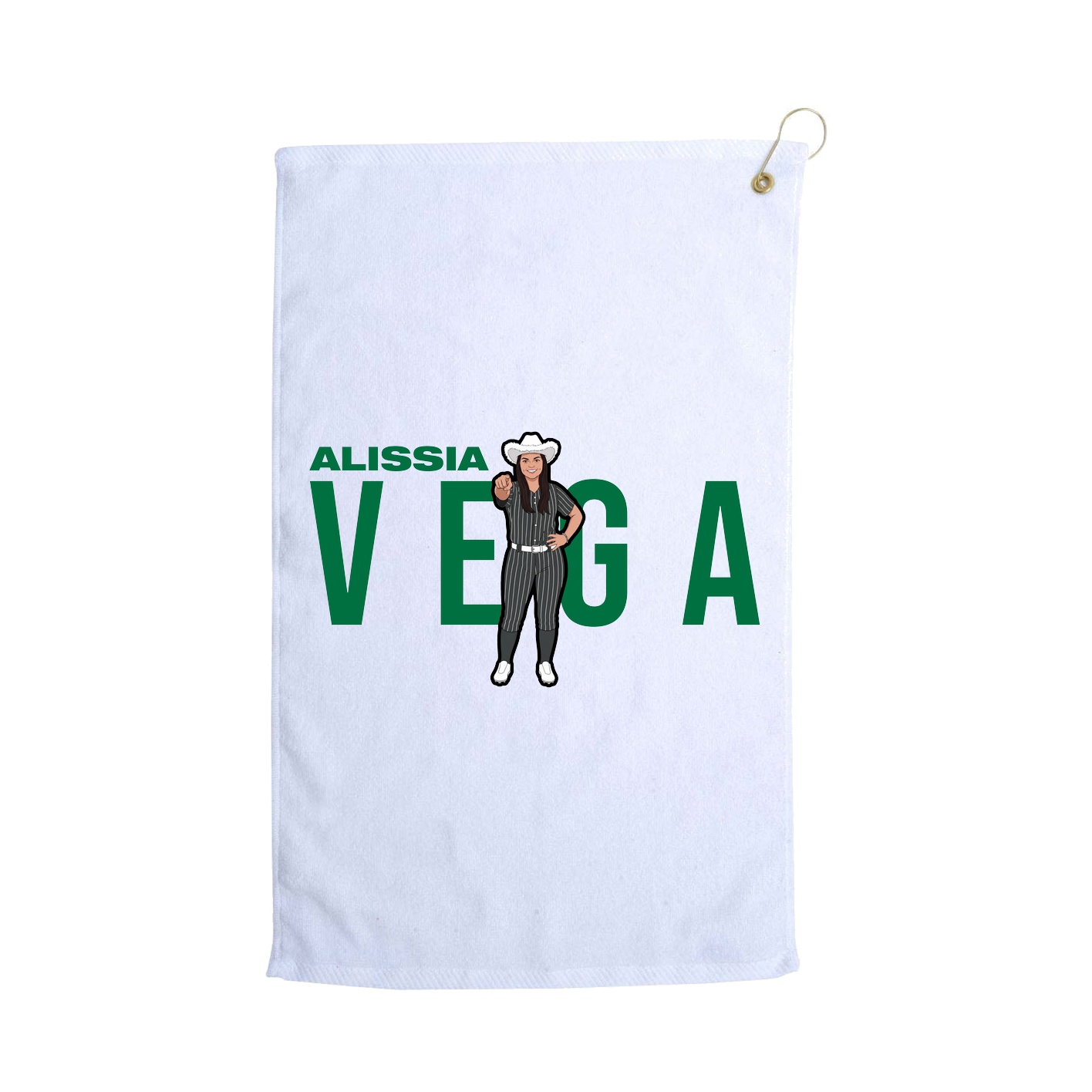 Golf Towel — Player Name in White