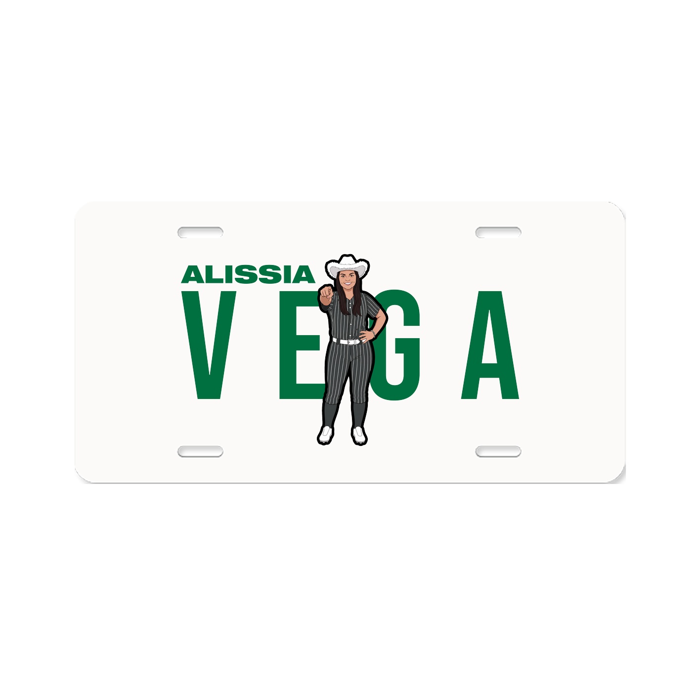 License Plate — Player Name in Classic
