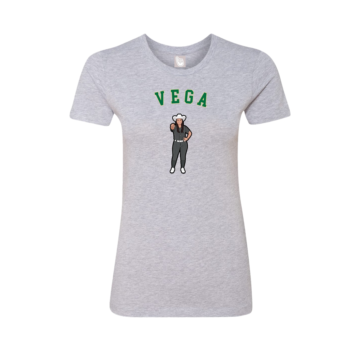 Fitted Women's Tee — Shirsey Arch in Grey