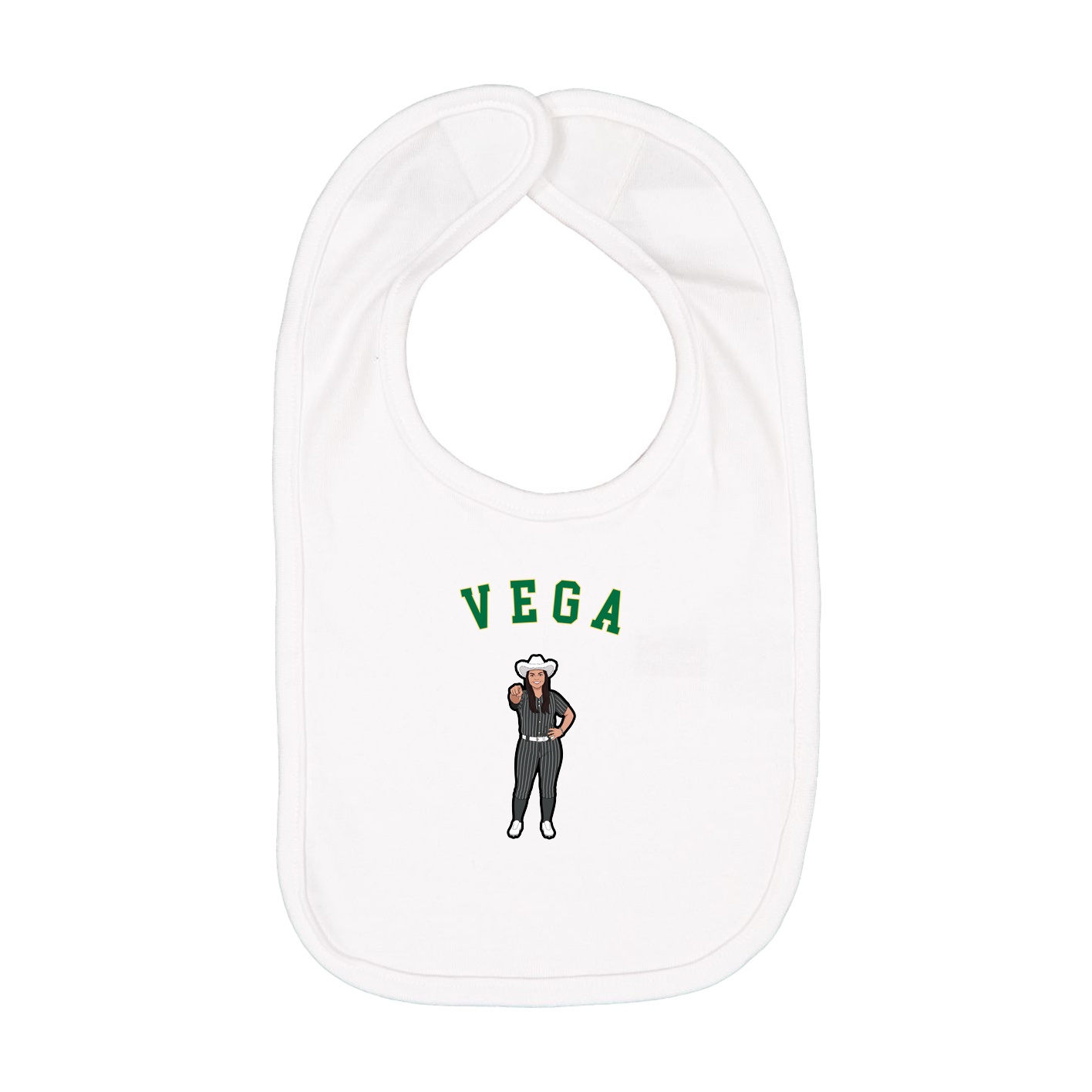 Infant Bib — Shirsey Arch in White
