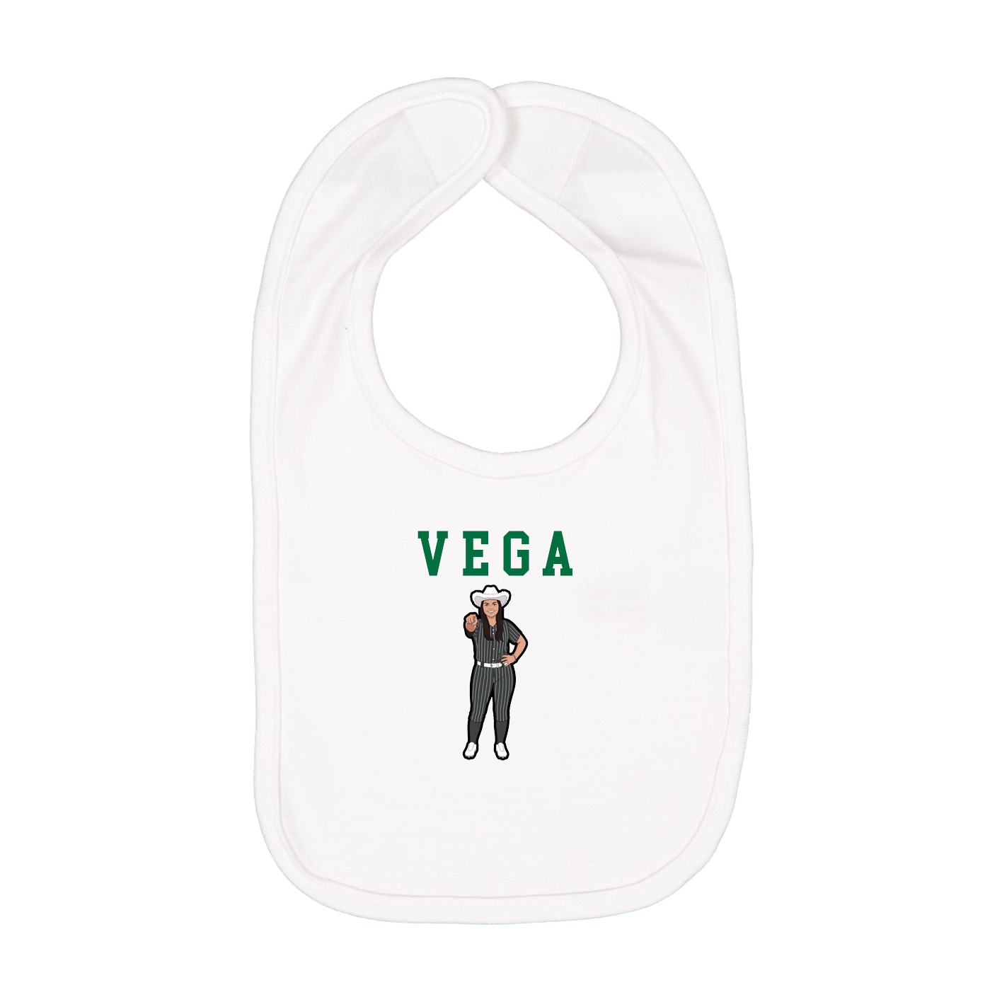 Infant Bib — Shirsey in White