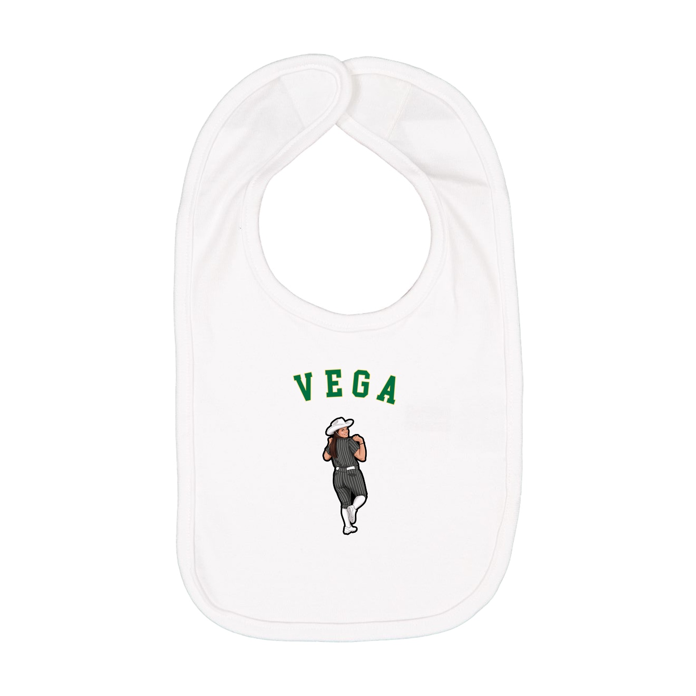 Infant Bib — Shirsey Arch in White
