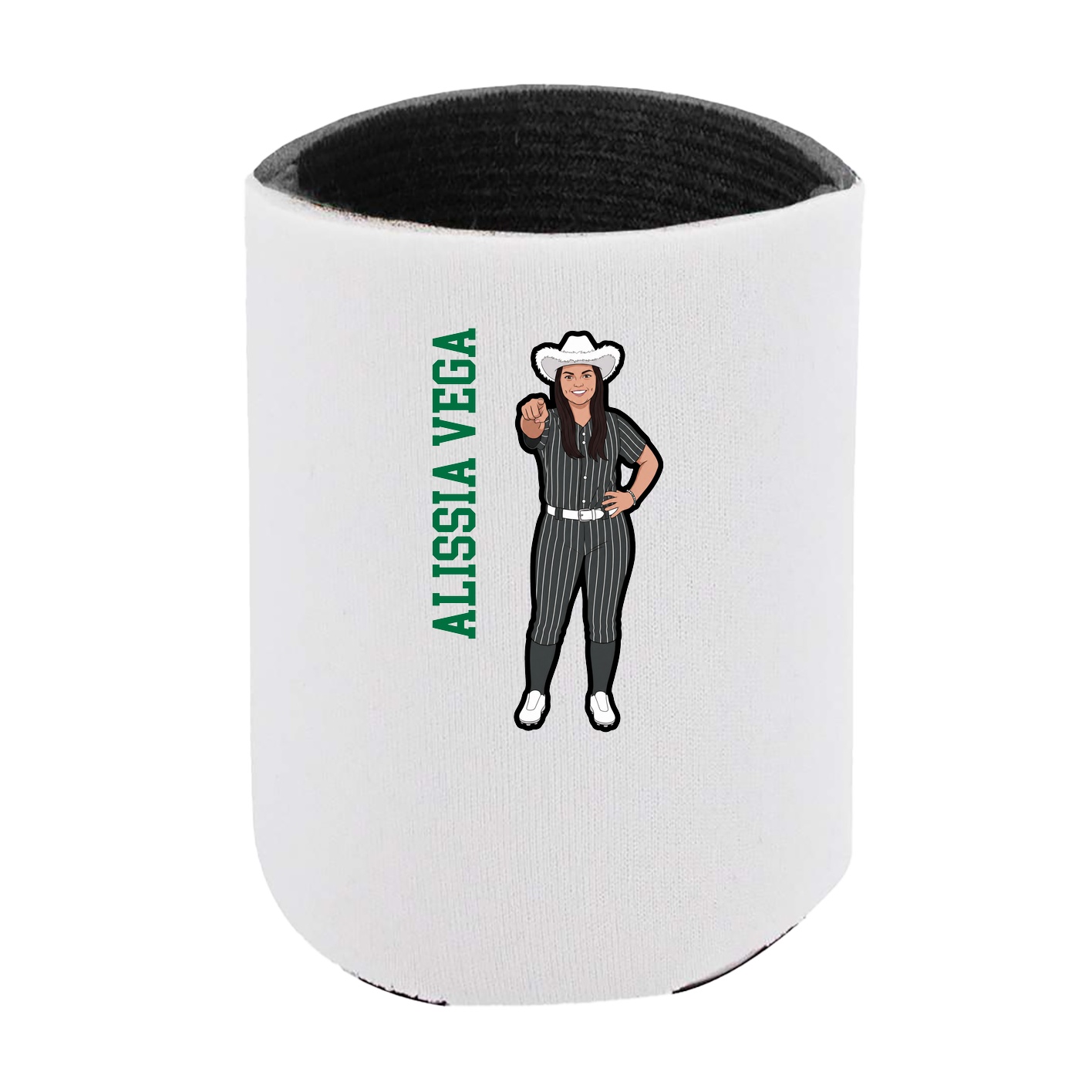Can Holder — Name Vertical in White