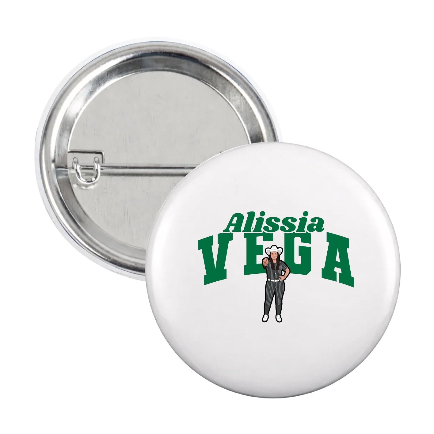 Game Day Button — Signature Arch in White