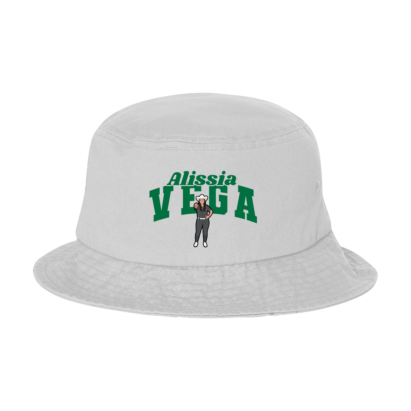 Bucket Cap — Signature Arch in White