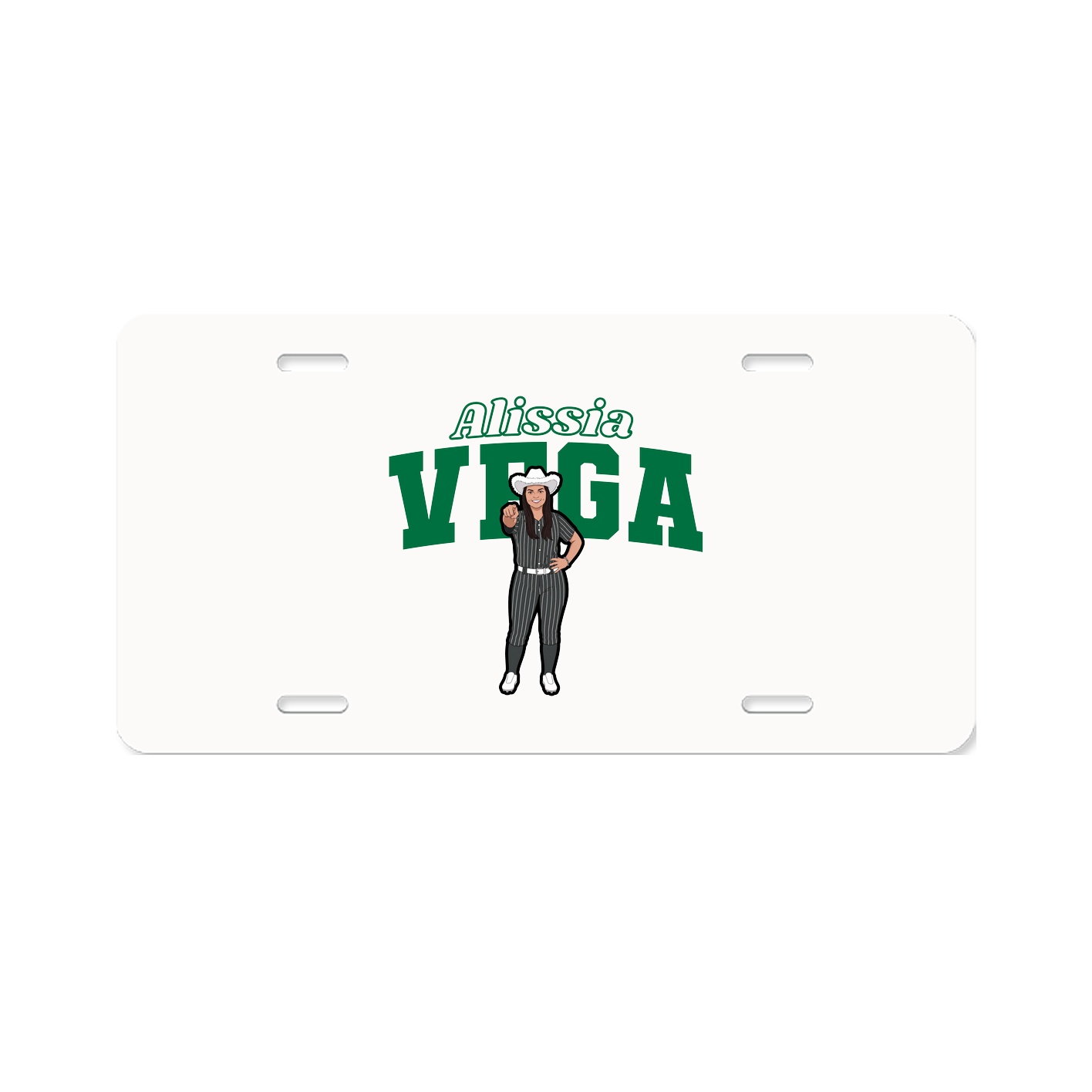 License Plate — Name Arch in Classic