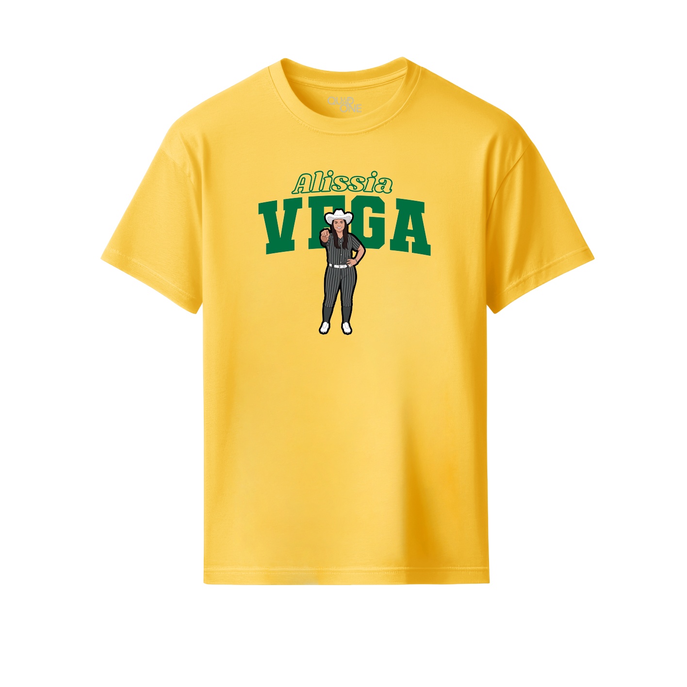 Youth Tee — Name Arch in Yellow