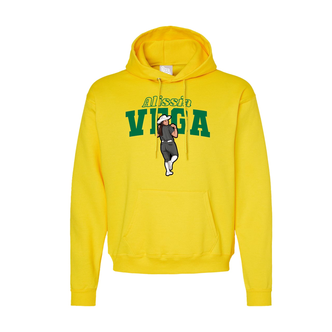 Hoodie — Name Arch in Yellow