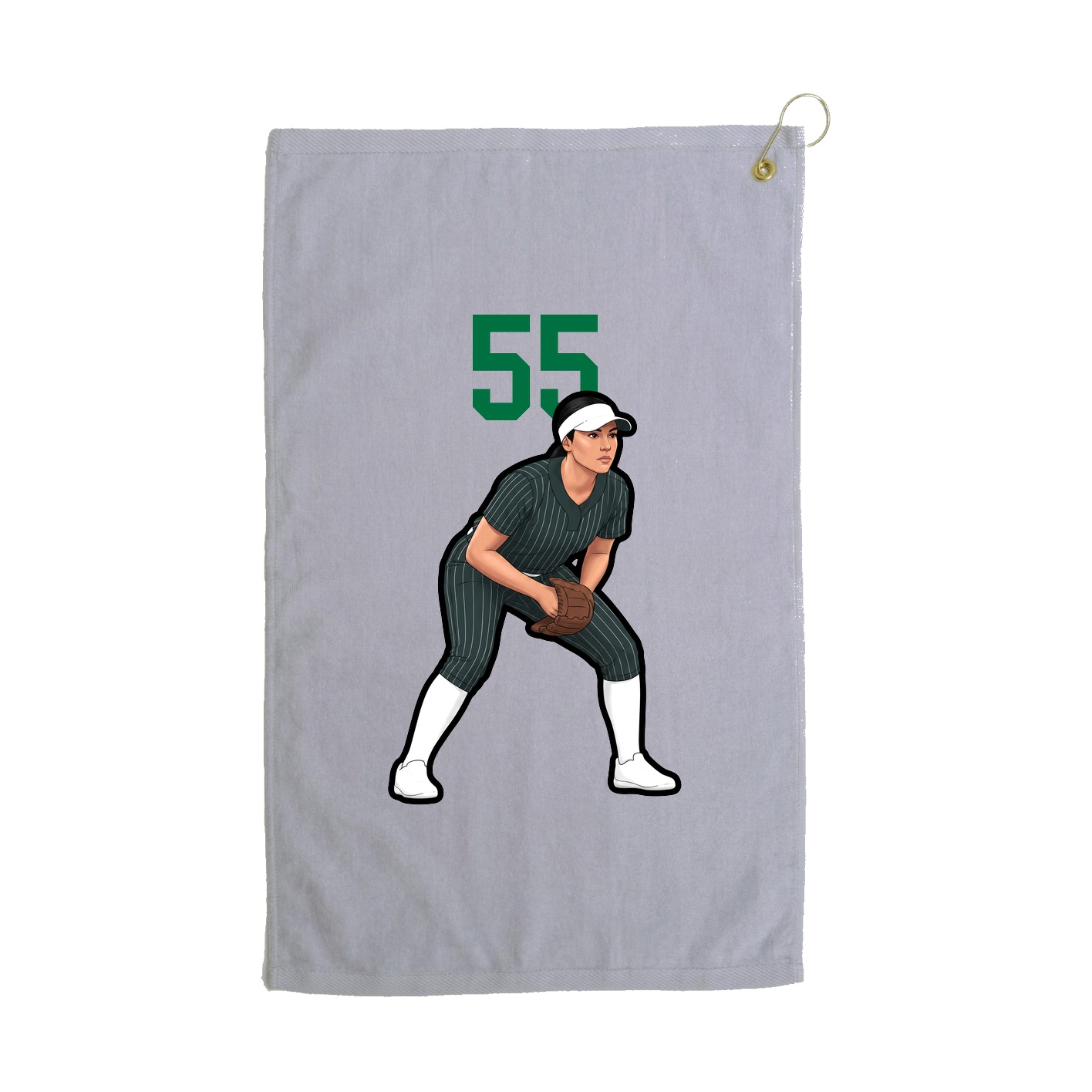 Golf Towel — Number Top in Grey