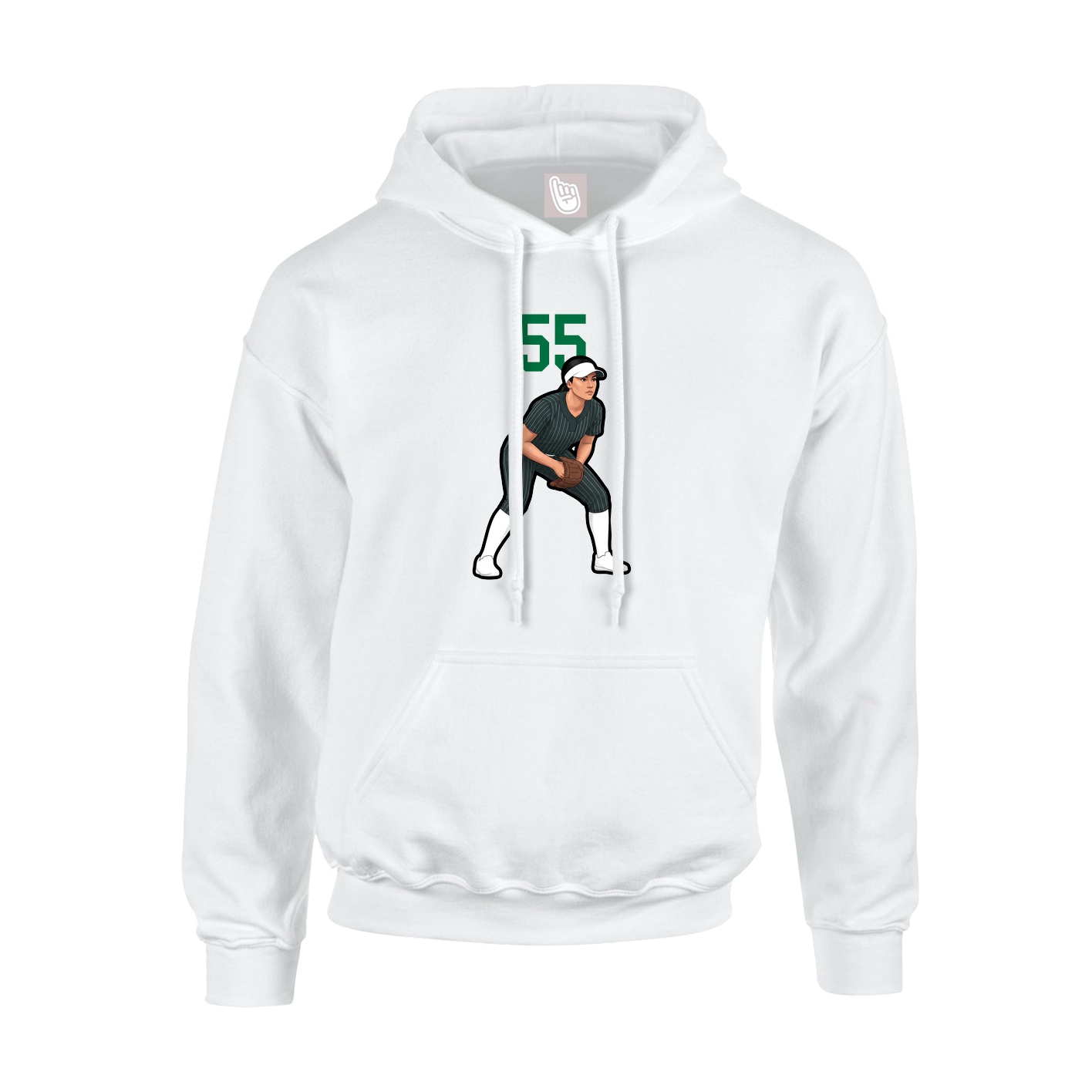 Hoodie — Number Top in White