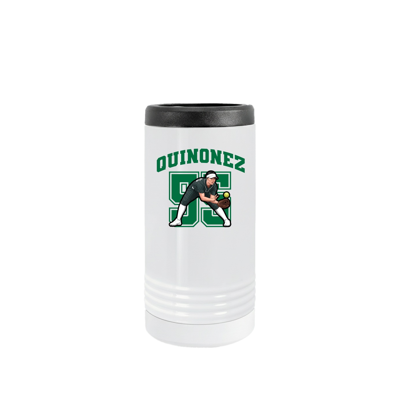 Slim Beverage Holder — Number in White