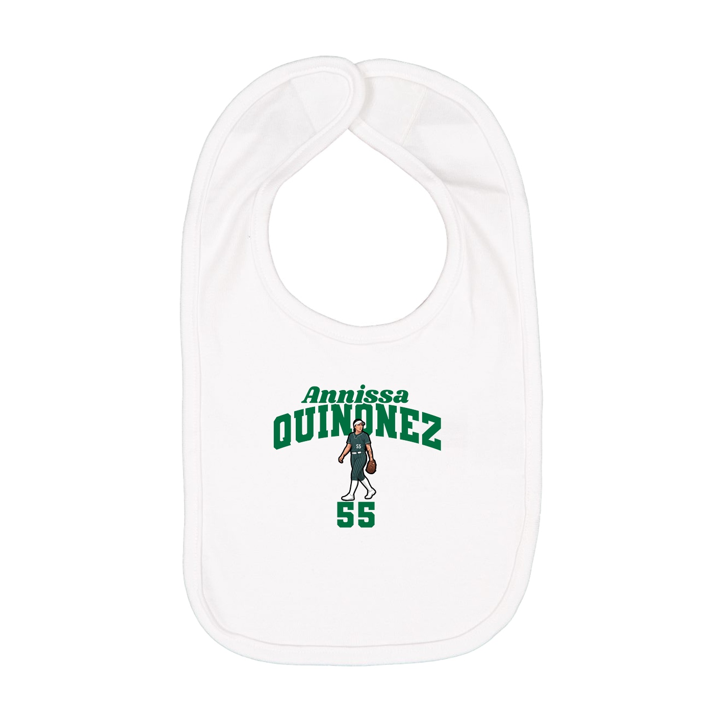 Infant Bib — Signature Arch in White
