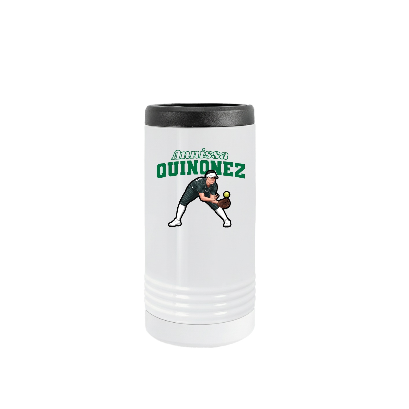 Slim Beverage Holder — Name Arch in White