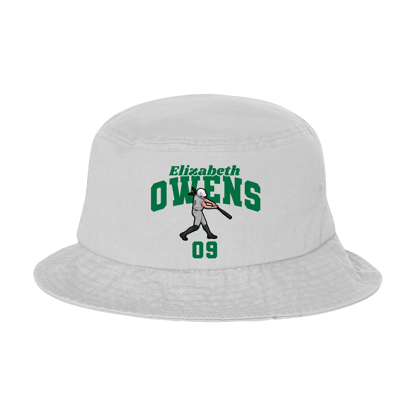 Bucket Cap — Signature Arch in White